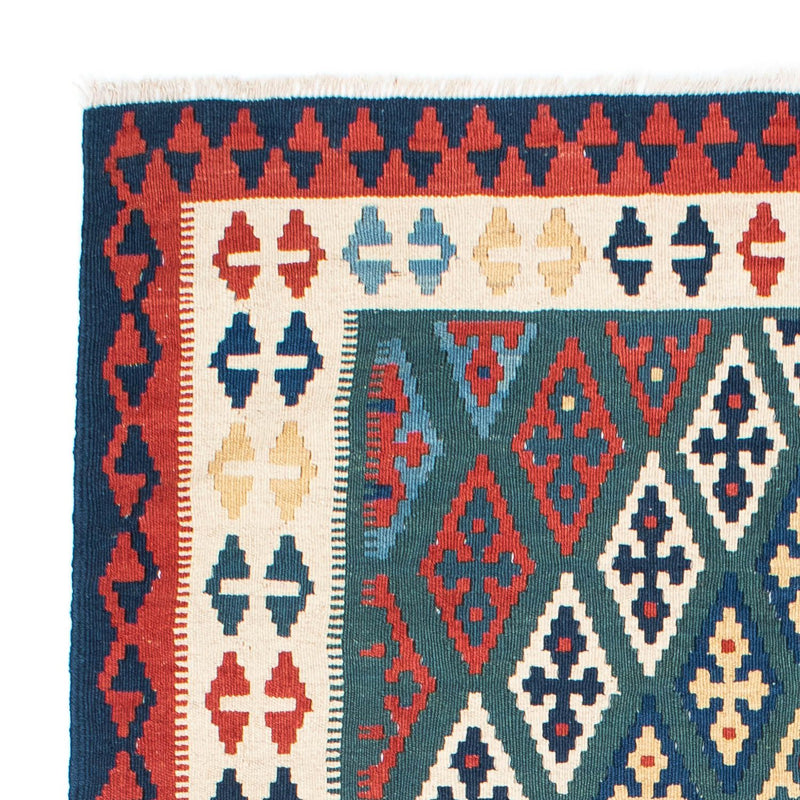 Kelim Carpet - orientalisk matta - 193 x 131 cm - blå