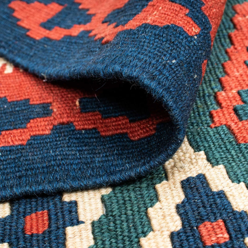 Kelim Carpet - orientalisk matta - 193 x 131 cm - blå