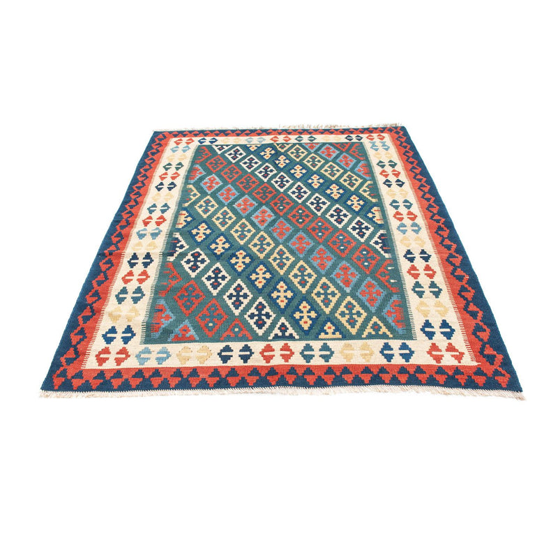 Kelim Carpet - orientalisk matta - 193 x 131 cm - blå