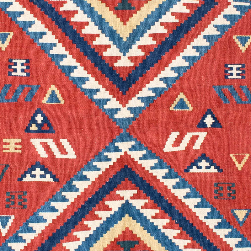 Kelim Carpet - orientalisk matta - 213 x 160 cm - röd