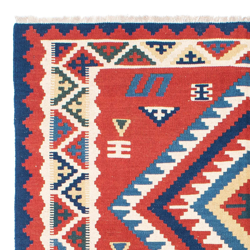 Kelim Carpet - orientalisk matta - 213 x 160 cm - röd