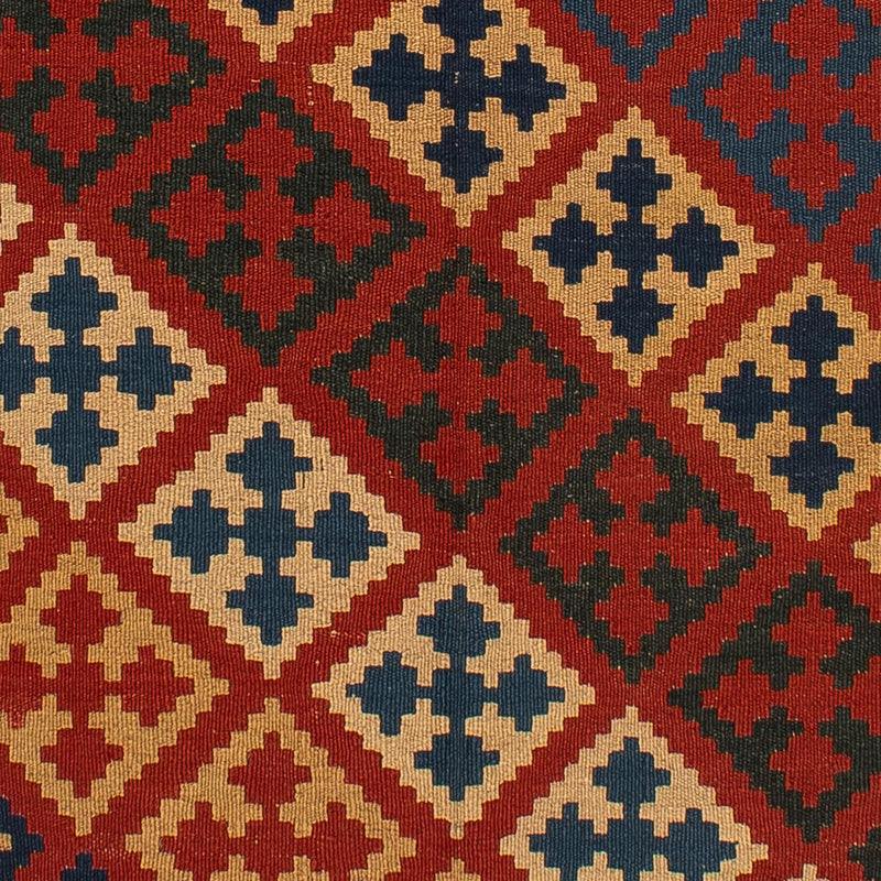 Kelim Carpet - orientalisk matta - 220 x 151 cm - mörkröd