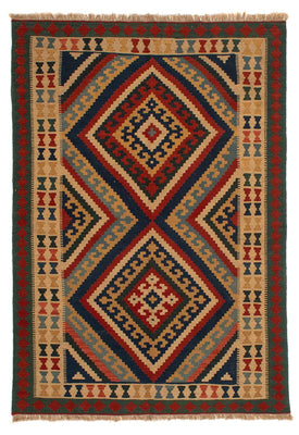 Kelim Carpet - orientalisk matta - 213 x 150 cm - flerfärgad