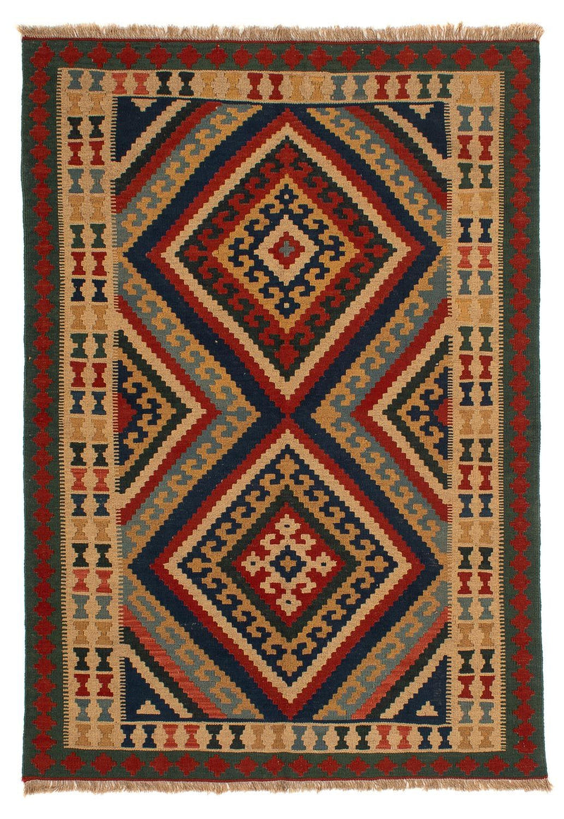 Kelim Carpet - orientalisk matta - 213 x 150 cm - flerfärgad
