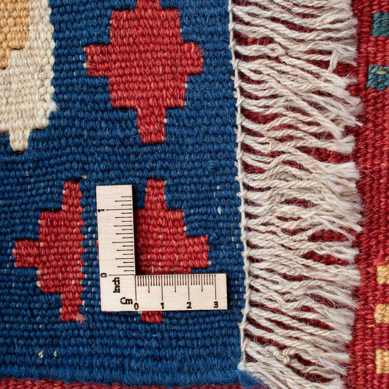 Kelim Carpet - orientalisk matta - 222 x 146 cm - mörkröd