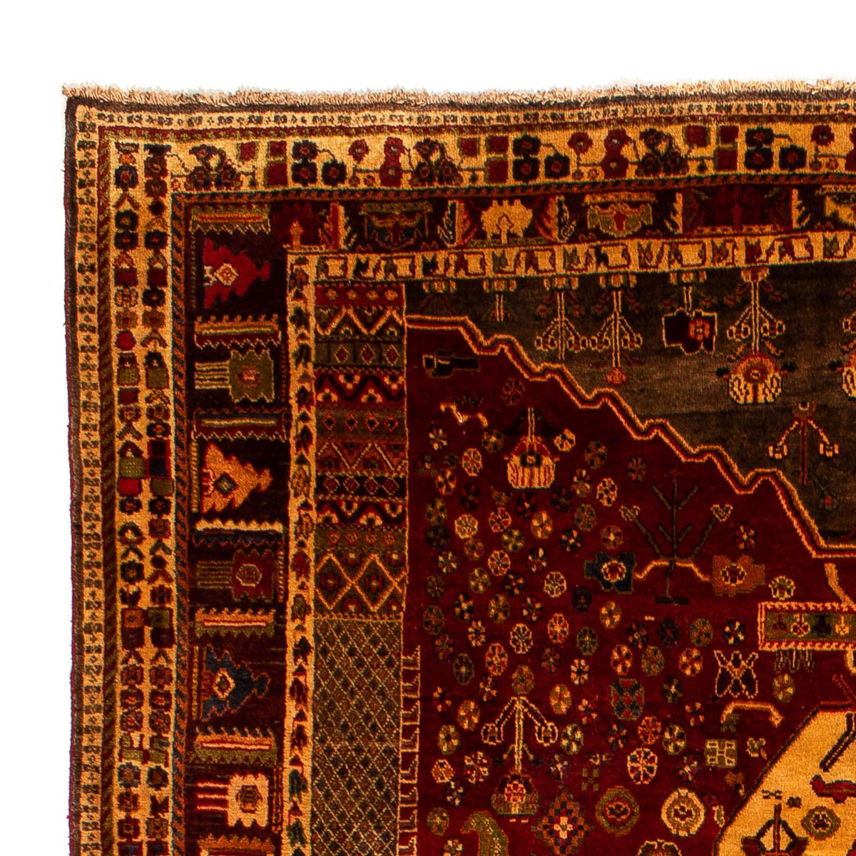 Persisk matta - Nomadic - 290 x 204 cm - mörkröd