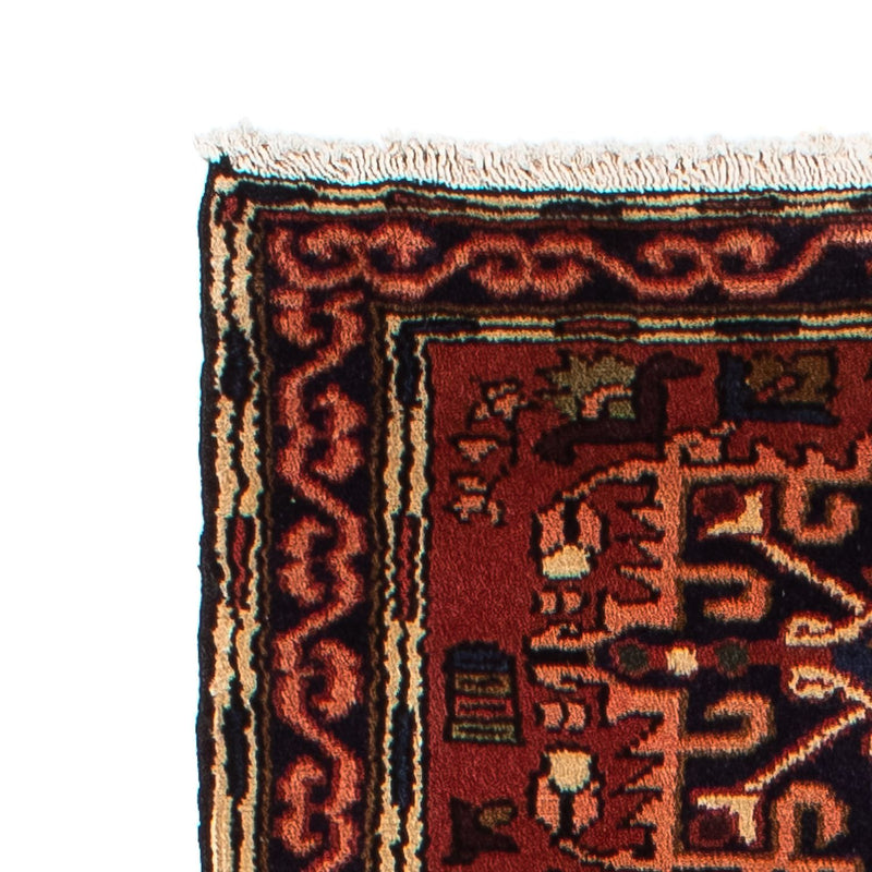 Runner Persisk matta - Nomadic - 297 x 78 cm - mörkröd