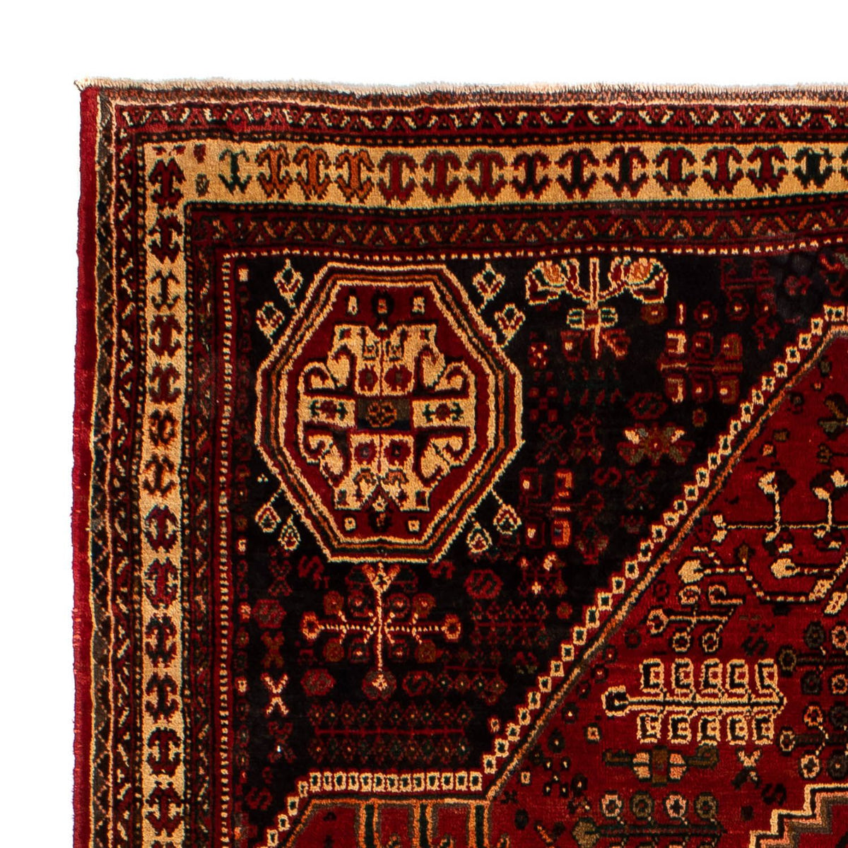 Persisk matta - Nomadic - 281 x 200 cm - mörkröd