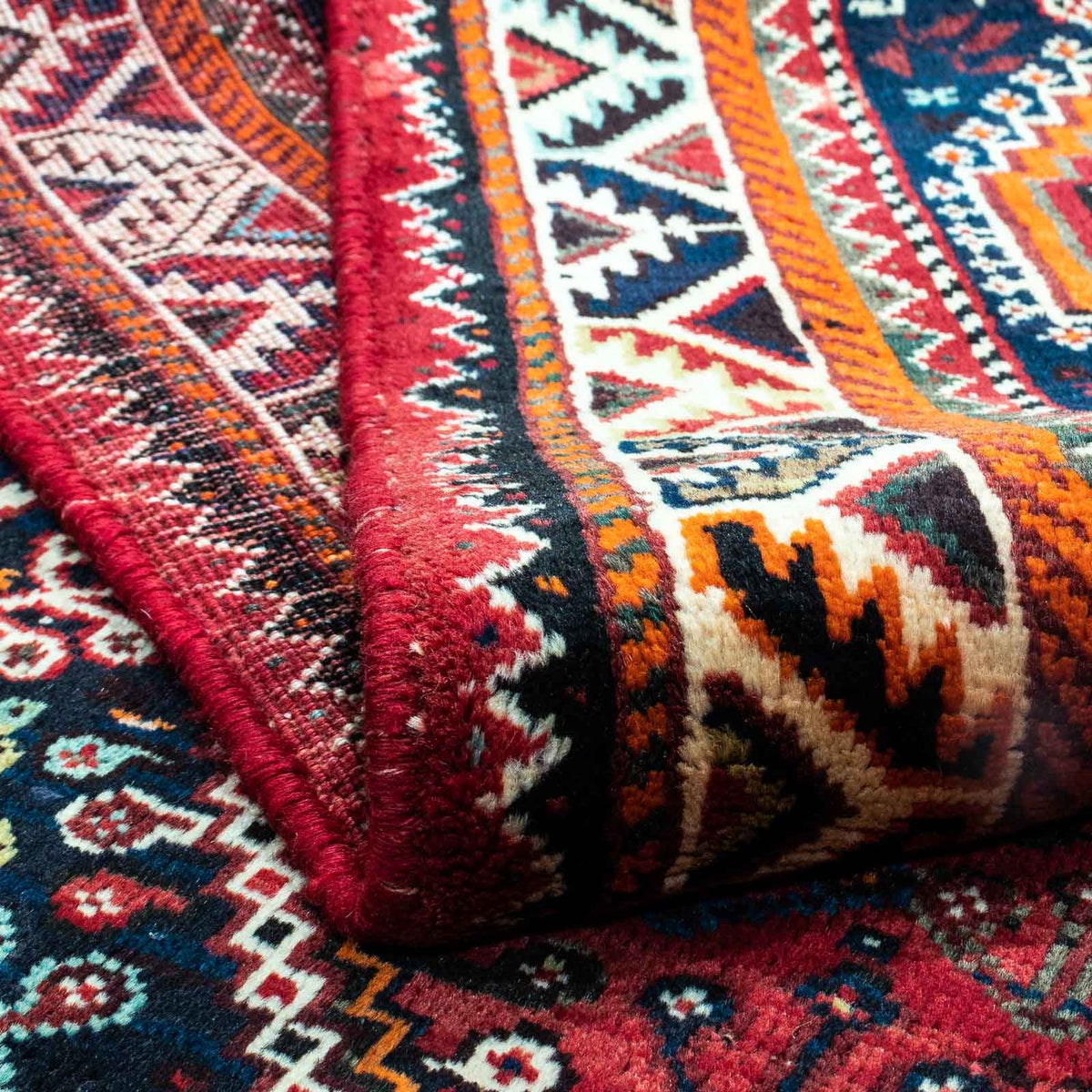 Persisk matta - Nomadic - 251 x 176 cm - mörkröd