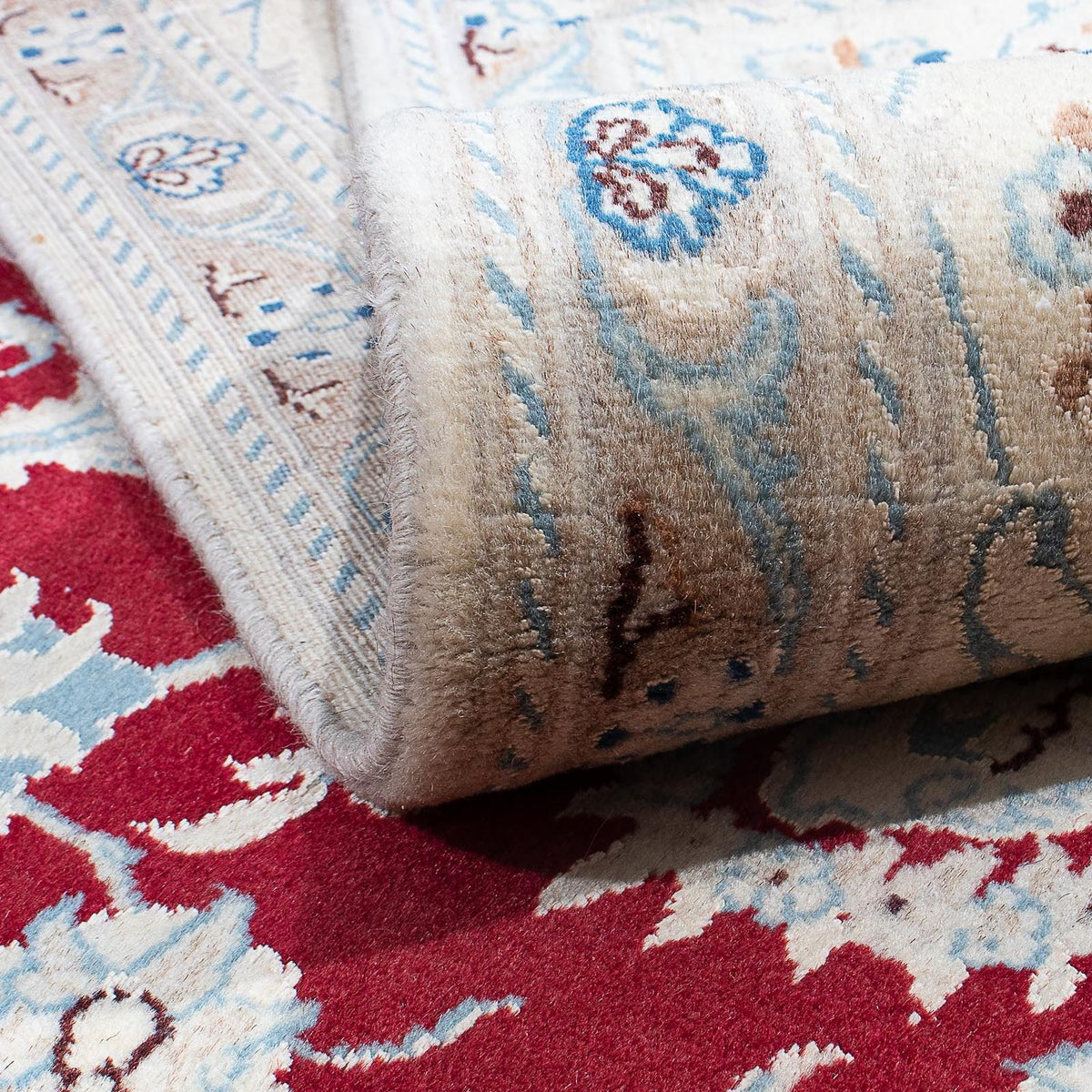 Persisk matta - Nain - 283 x 195 cm - mörkröd