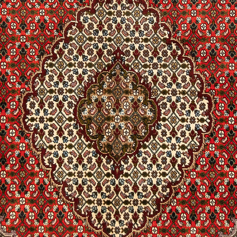 Persisk matta - Tabriz - 198 x 148 cm - mörkröd