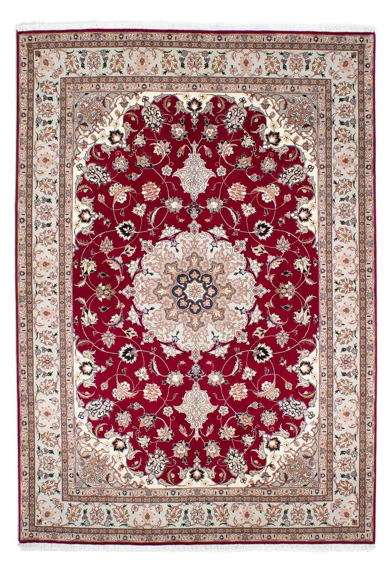 Persisk matta - Tabriz - Royal - 238 x 166 cm - mörkröd