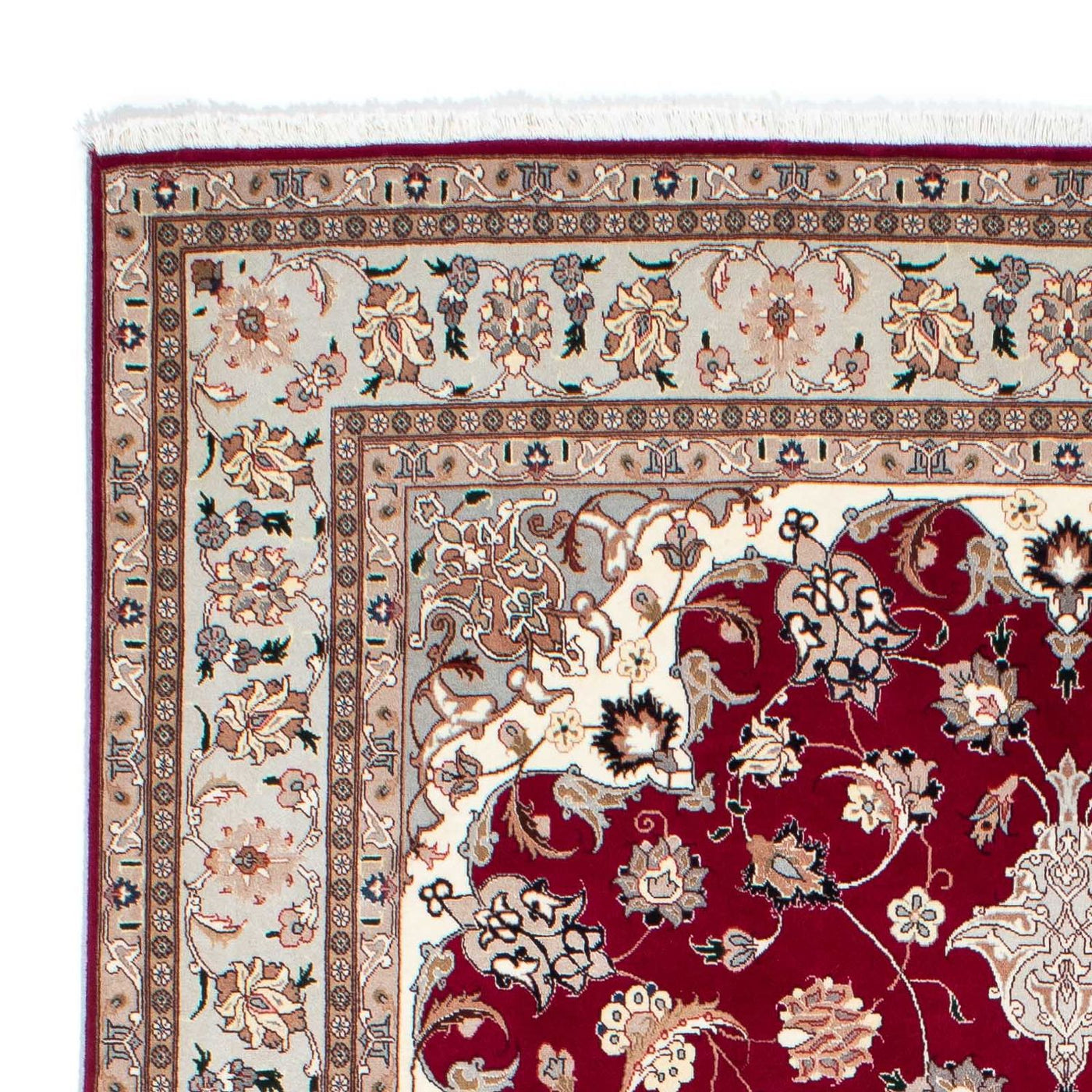 Persisk matta - Tabriz - Royal - 238 x 166 cm - mörkröd