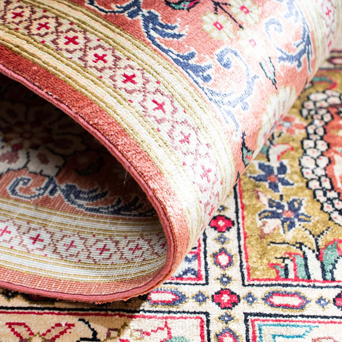 Persisk matta - Ghom - 150 x 100 cm - flerfärgad