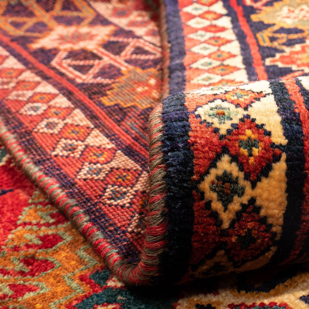 Persisk matta - Nomadic - 282 x 200 cm - mörkröd