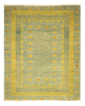 Gabbeh-matta - persisk - 218 x 175 cm - ljusgrön