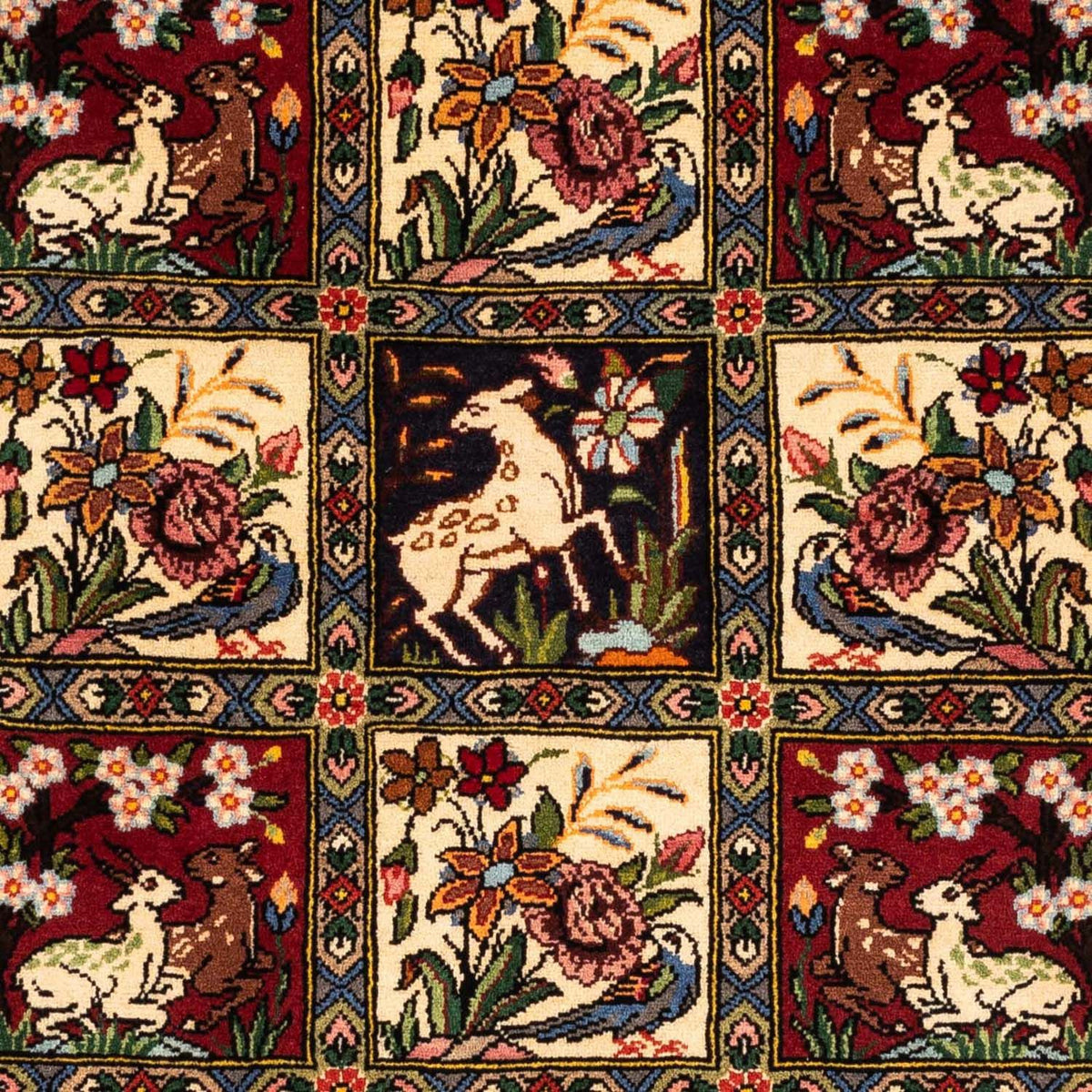 Persisk matta - Nomadic - 160 x 108 cm - mörkröd