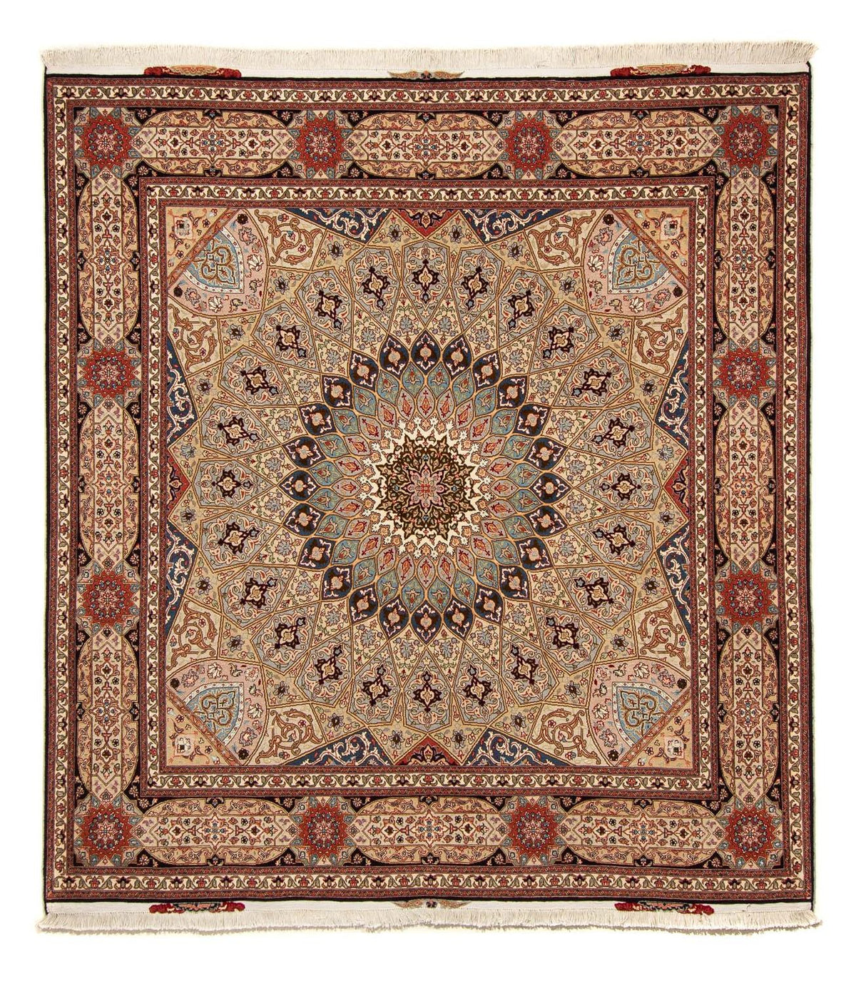 Persisk matta - Tabriz - Royal kvadrat  - 206 x 204 cm - flerfärgad