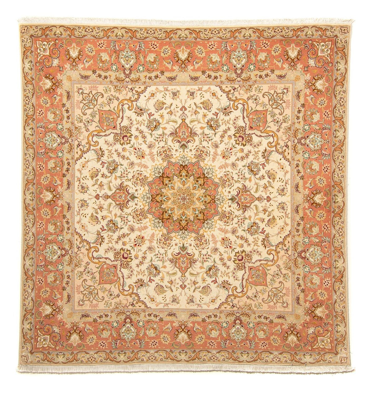 Persisk matta - Tabriz - Royal kvadrat  - 212 x 205 cm - beige