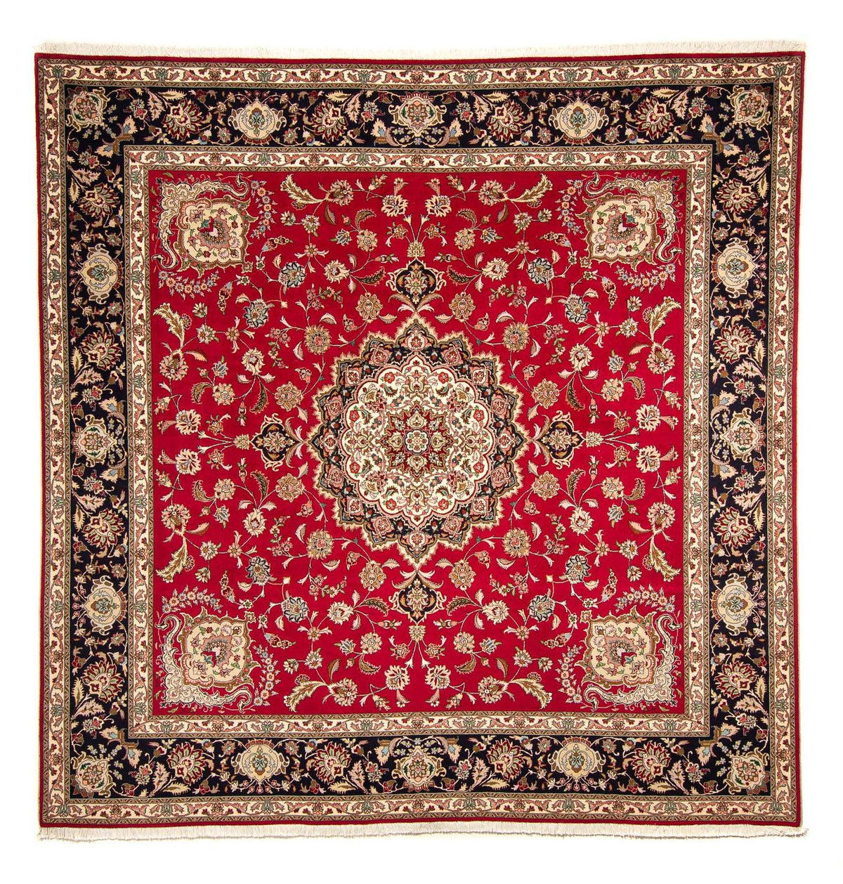 Persisk matta - Tabriz - Royal kvadrat  - 254 x 254 cm - röd