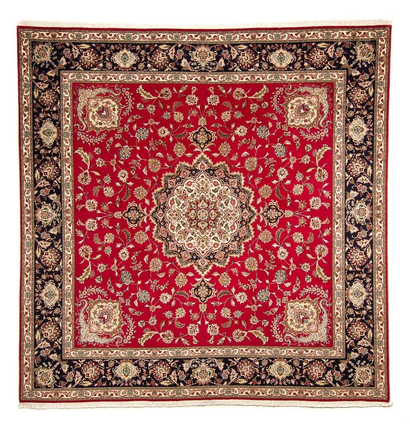 Persisk matta - Tabriz - Royal kvadrat  - 254 x 254 cm - röd