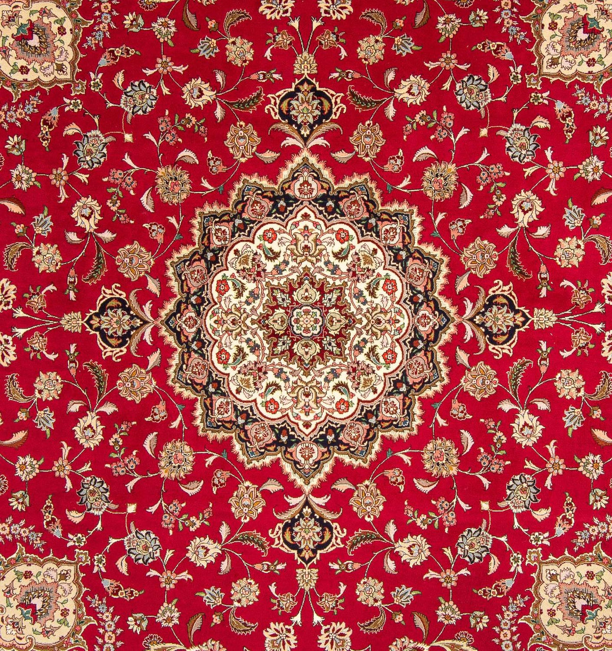 Persisk matta - Tabriz - Royal kvadrat  - 254 x 254 cm - röd