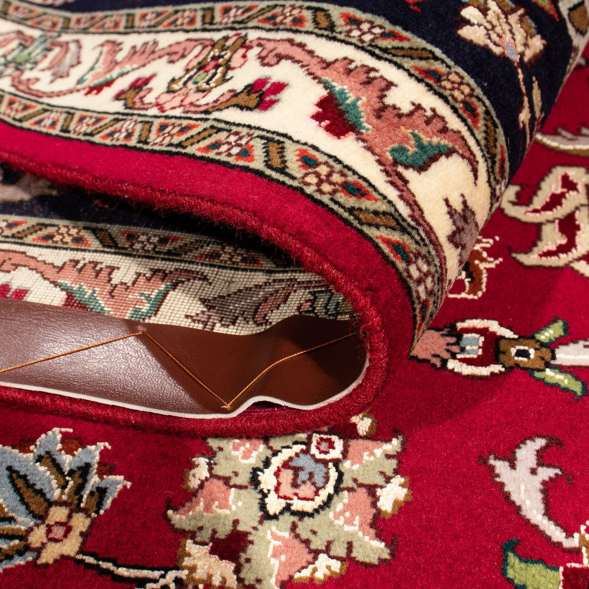 Persisk matta - Tabriz - Royal kvadrat  - 254 x 254 cm - röd