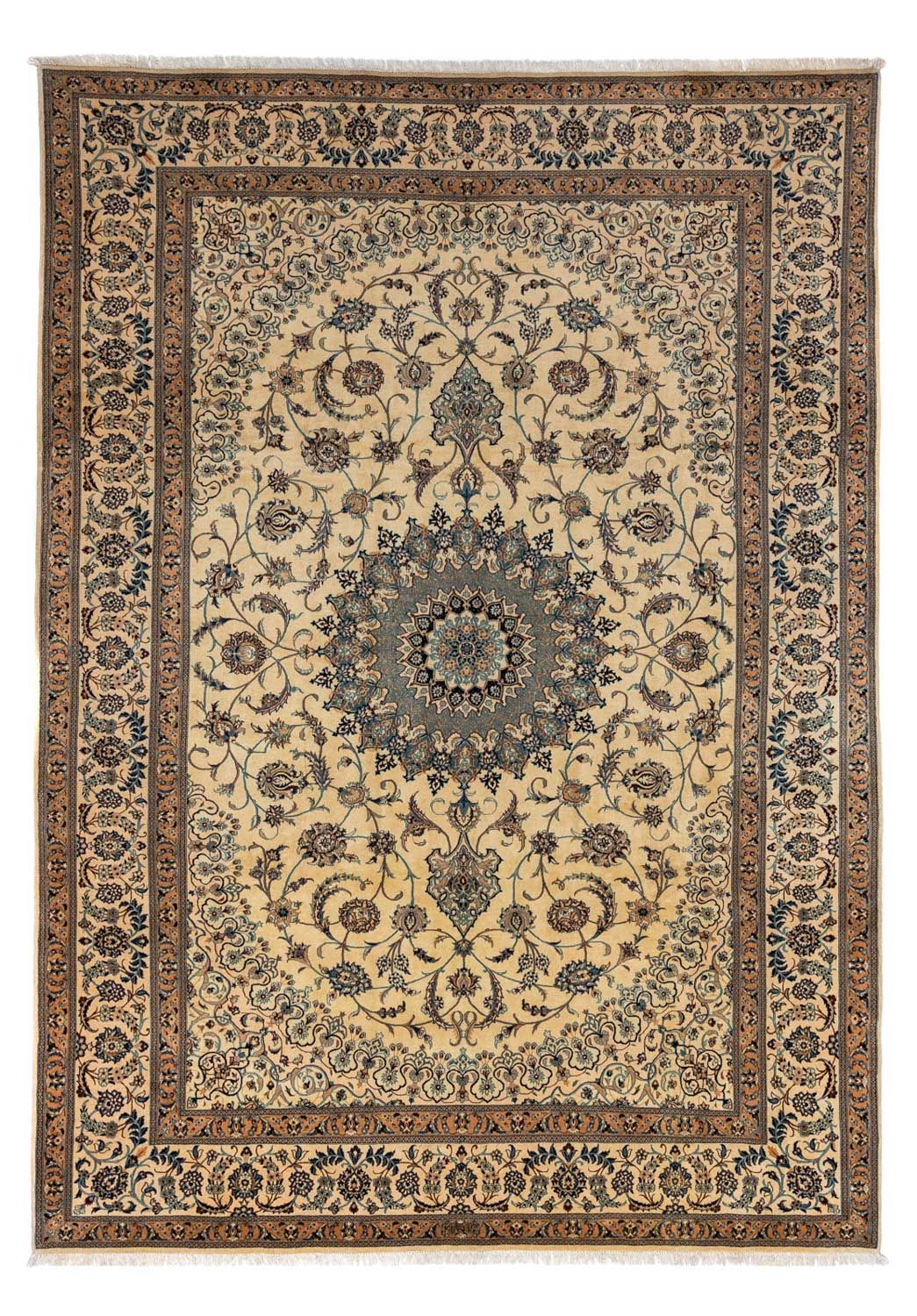 Persisk matta - Nain - Premium - 356 x 250 cm - mörk beige