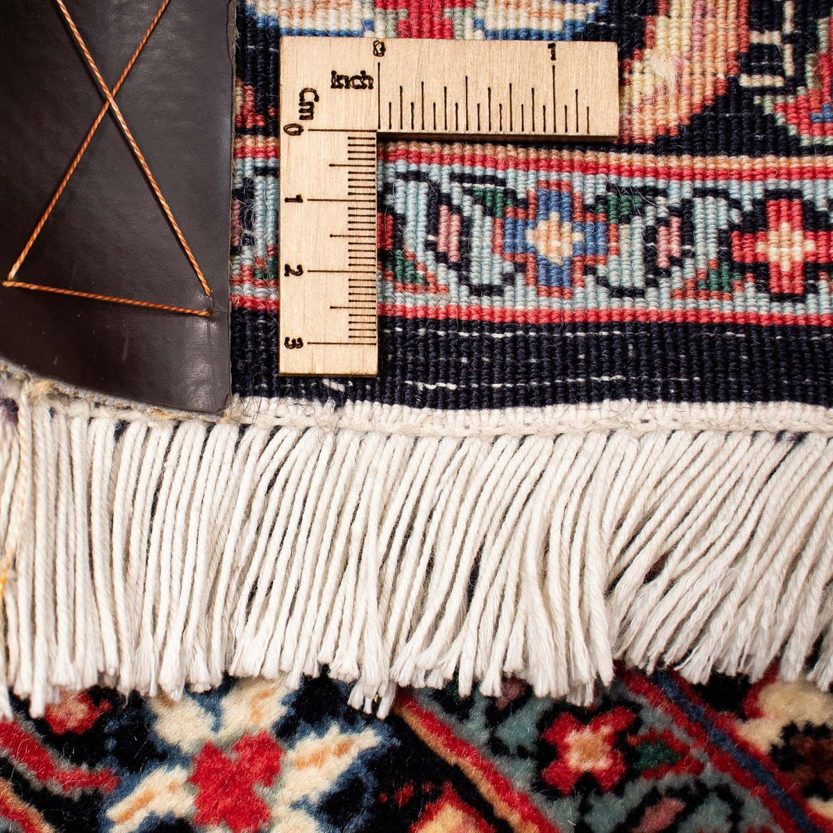 Persisk matta - Bijar kvadrat  - 204 x 201 cm - mörkröd