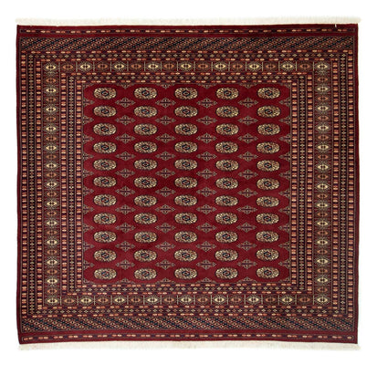 Afghansk matta - Bukhara kvadrat  - 205 x 193 cm - röd