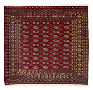 Afghansk matta - Bukhara kvadrat  - 205 x 193 cm - röd