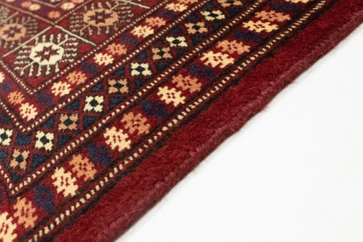 Afghansk matta - Bukhara kvadrat  - 205 x 193 cm - röd