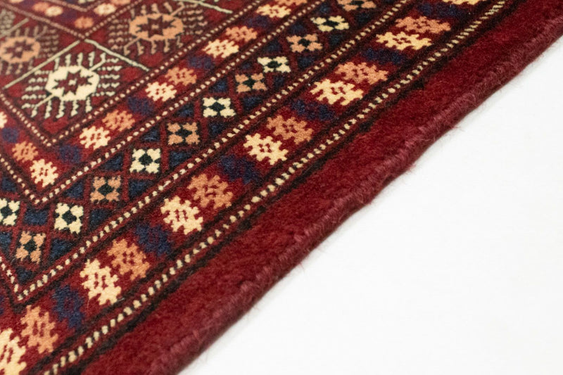 Afghansk matta - Bukhara kvadrat  - 205 x 193 cm - röd
