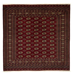 Afghansk matta - Bukhara kvadrat  - 205 x 205 cm - röd