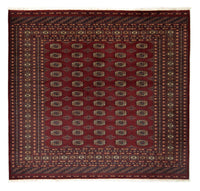 Afghansk matta - Bukhara kvadrat  - 205 x 195 cm - röd