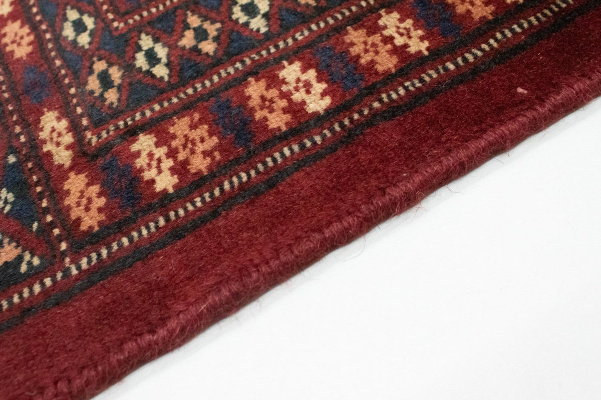 Afghansk matta - Bukhara kvadrat  - 205 x 195 cm - röd