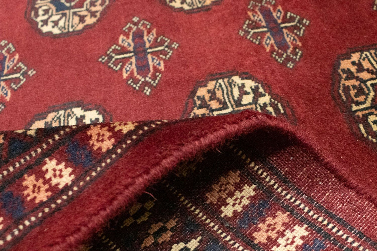 Afghansk matta - Bukhara kvadrat  - 205 x 195 cm - röd