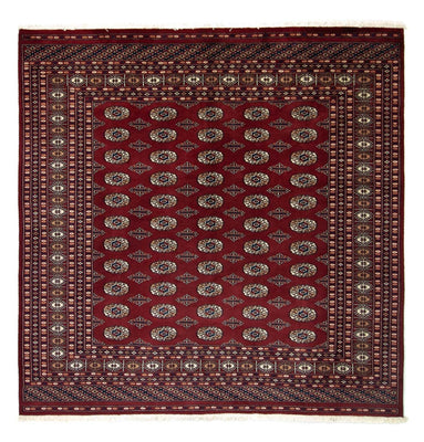 Afghansk matta - Bukhara kvadrat  - 203 x 199 cm - röd