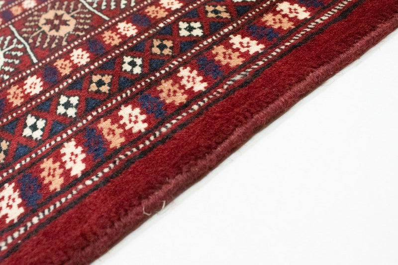 Afghansk matta - Bukhara kvadrat  - 203 x 199 cm - röd