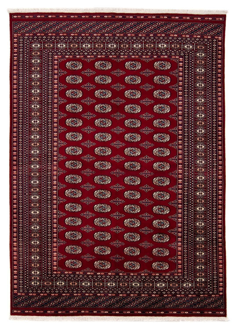 Afghansk matta - Bukhara - 240 x 170 cm - mörkröd