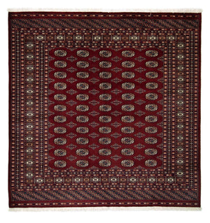 Afghansk matta - Bukhara kvadrat  - 207 x 204 cm - röd