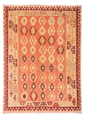 Kelim Carpet - orientalisk matta - 210 x 154 cm - orange