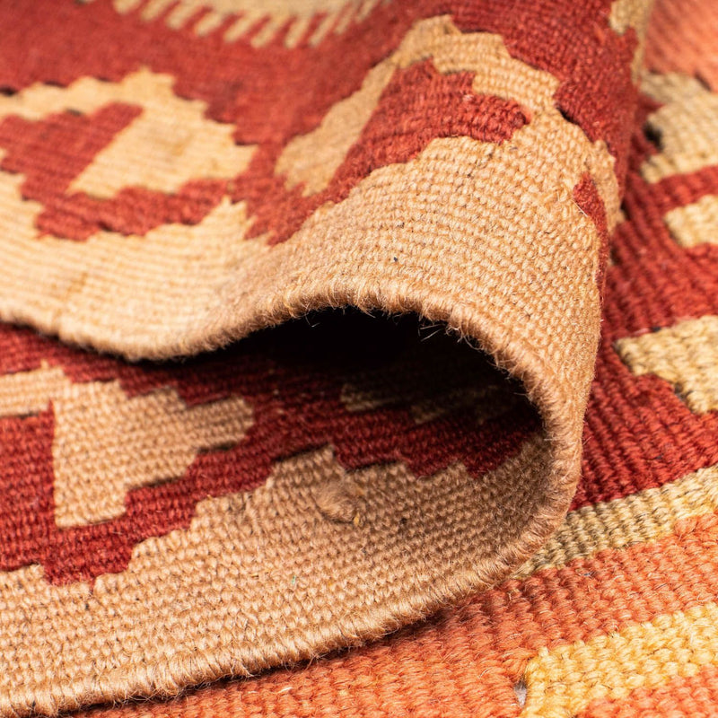 Kelim Carpet - orientalisk matta - 210 x 154 cm - orange