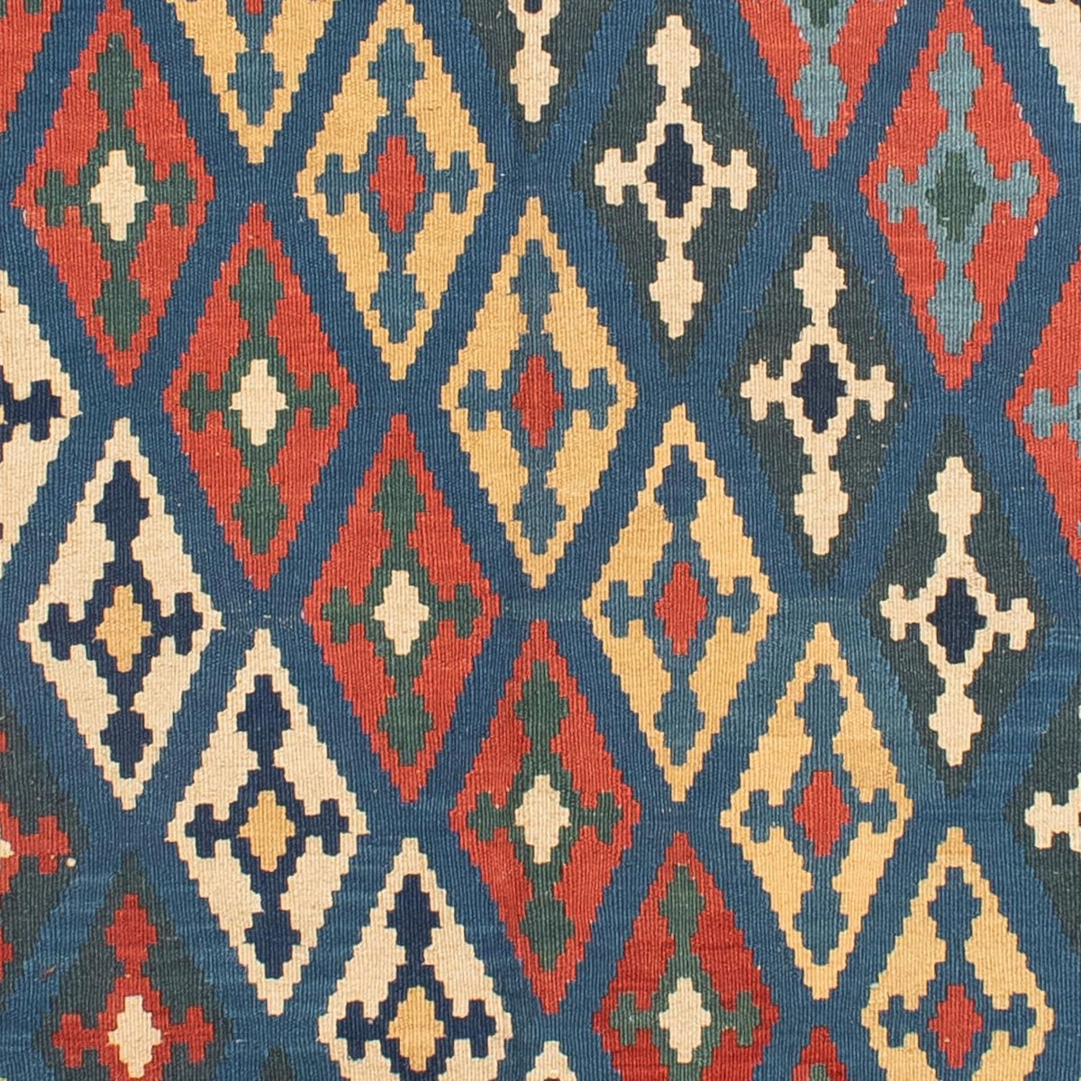 Kelim Carpet - orientalisk matta - 174 x 148 cm - blå