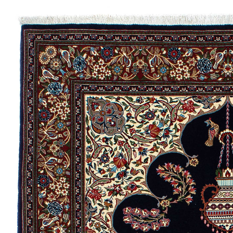 Persisk matta - Ghom - 210 x 139 cm - mörkblå