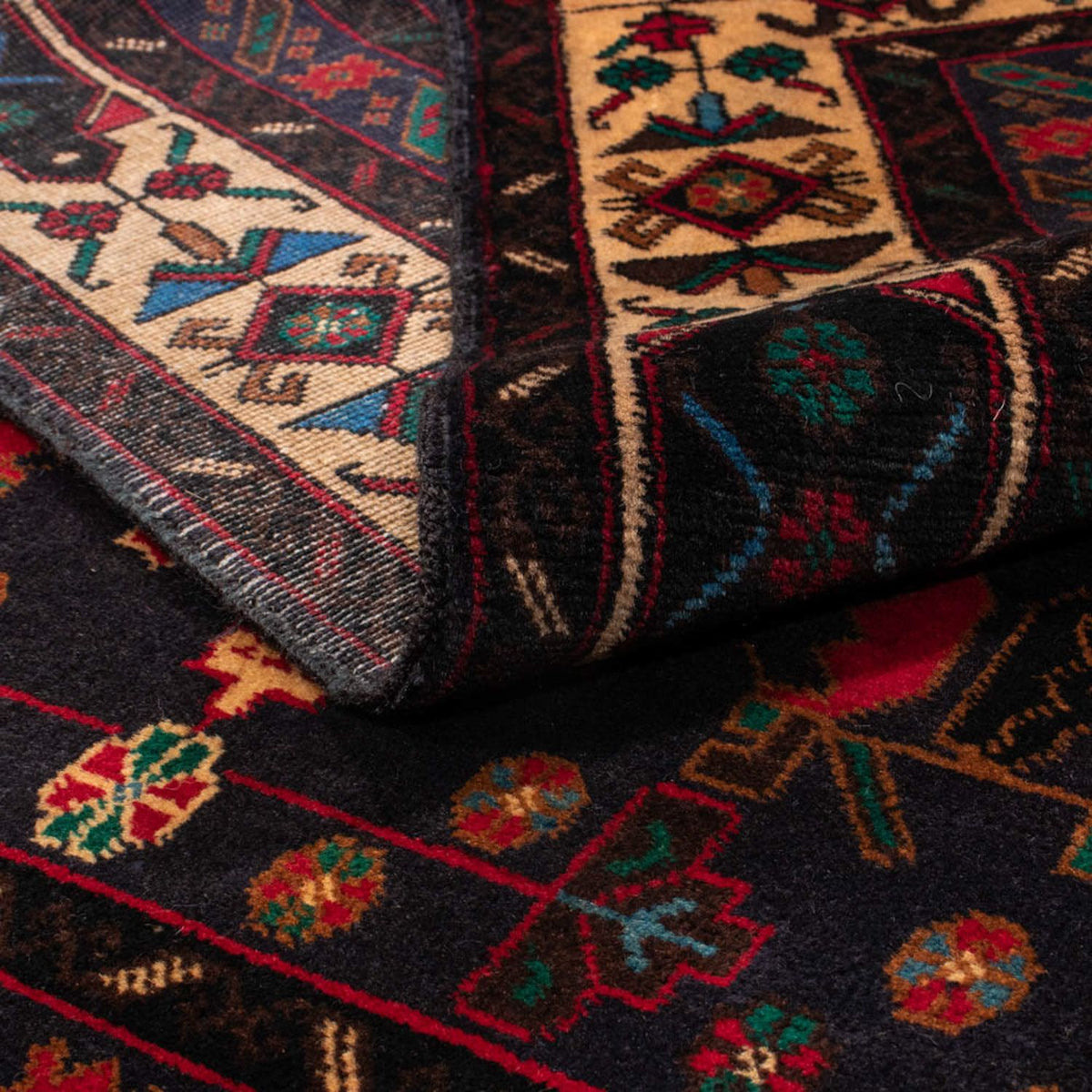 Baluch-matta - 180 x 115 cm - mörkblå