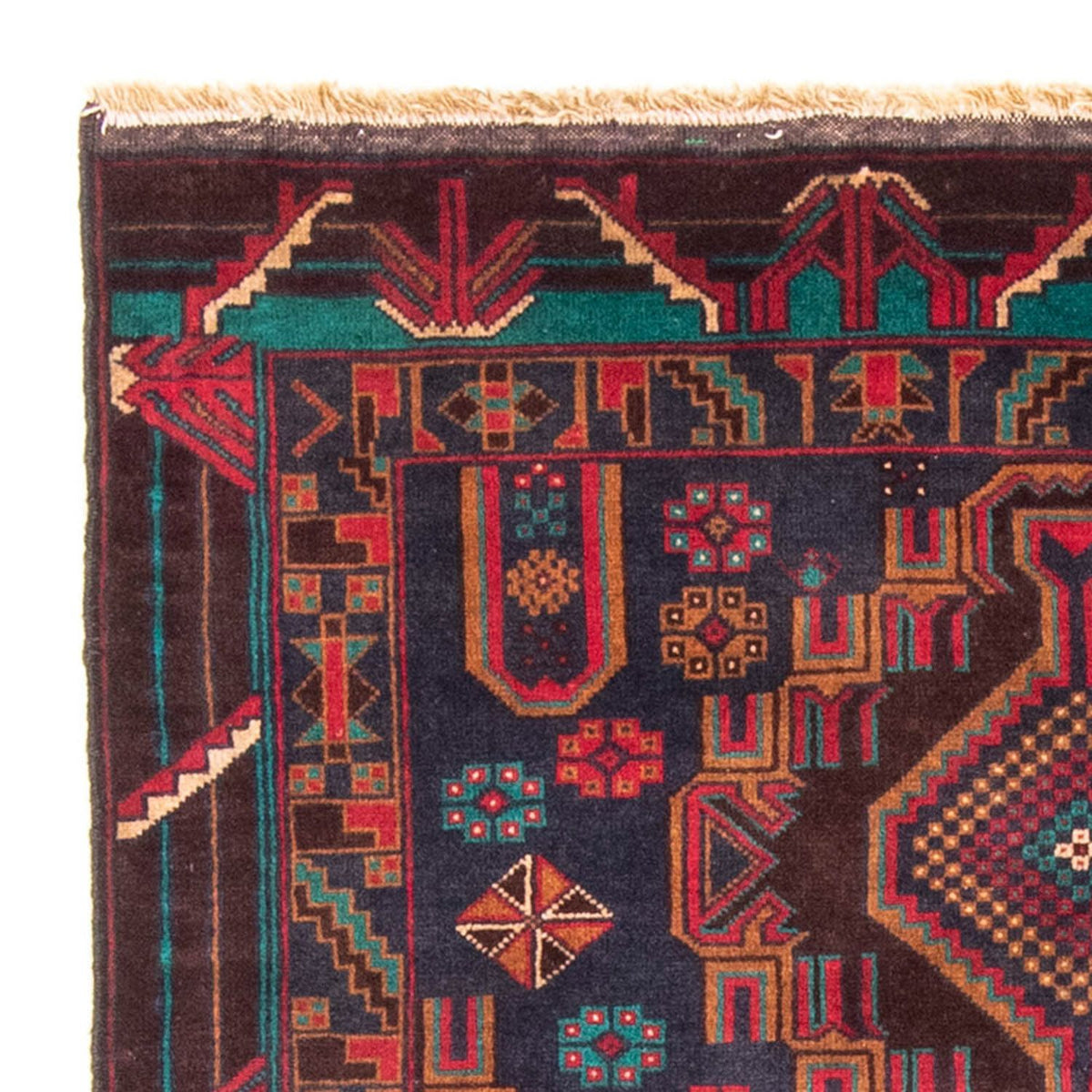 Runner Baluch-matta - 194 x 108 cm - mörkröd