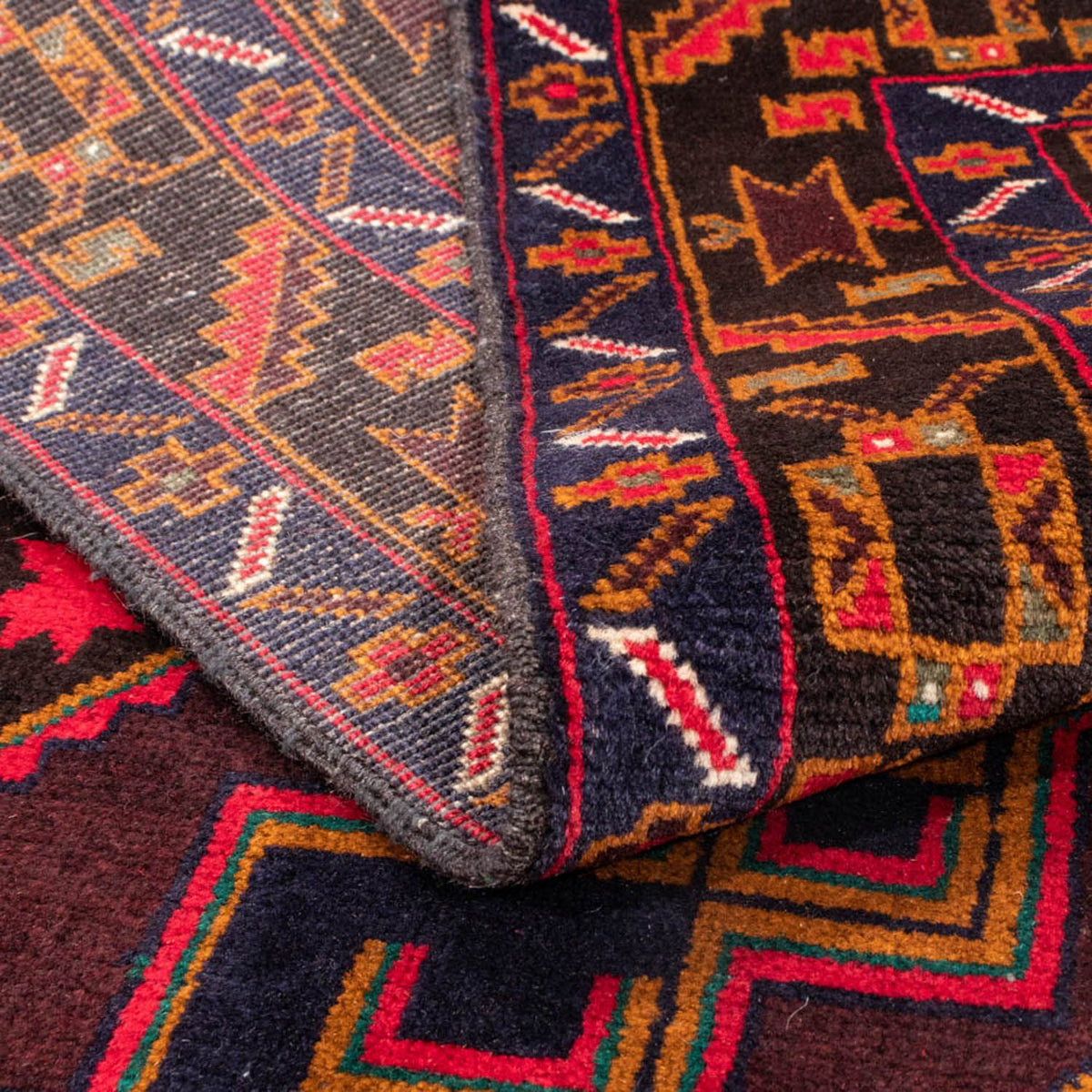 Runner Baluch-matta - 193 x 106 cm - mörkblå