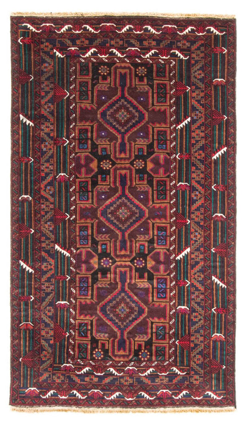 Runner Baluch-matta - 190 x 106 cm - mörkröd