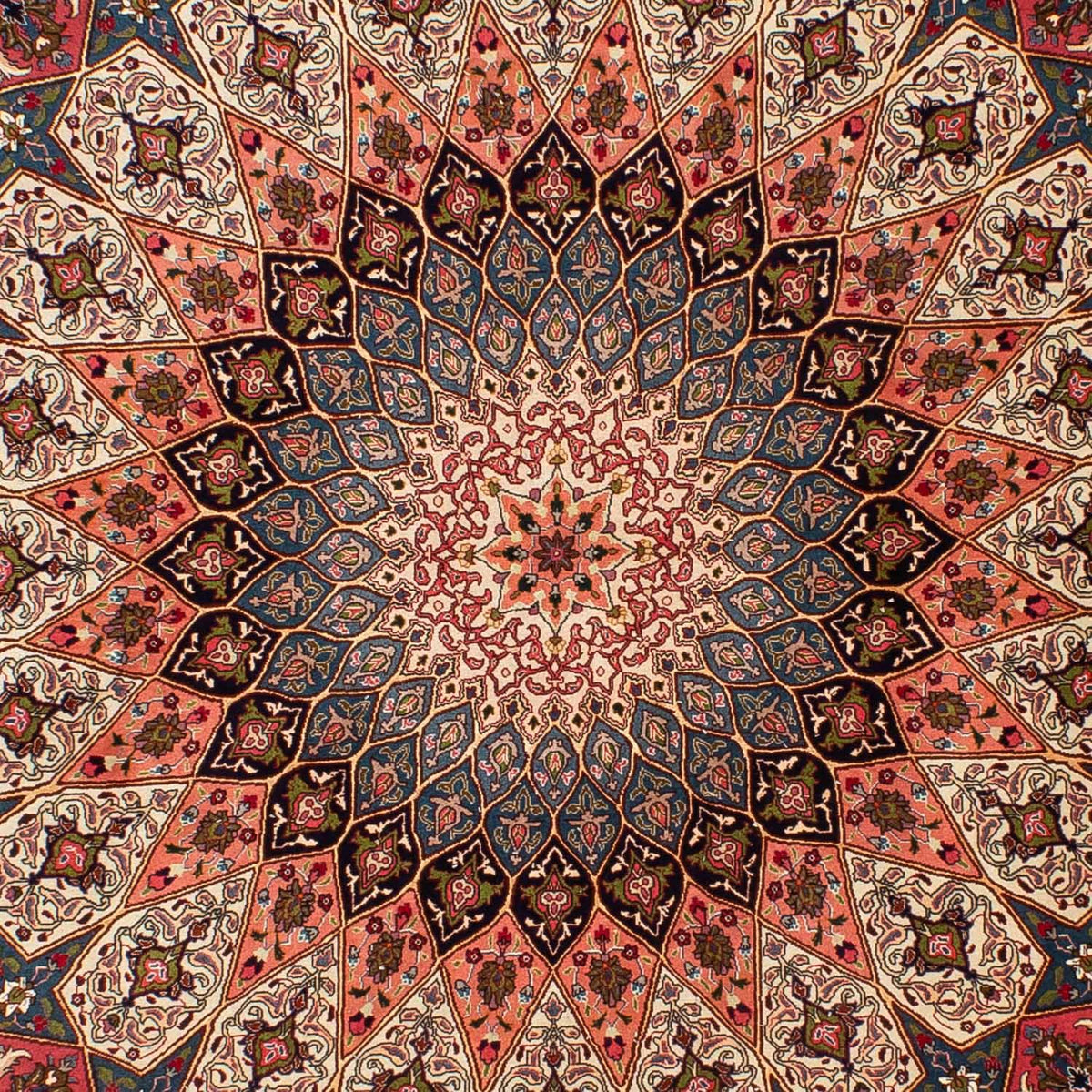 Persisk matta - Tabriz - Royal runt  - 250 x 250 cm - flerfärgad